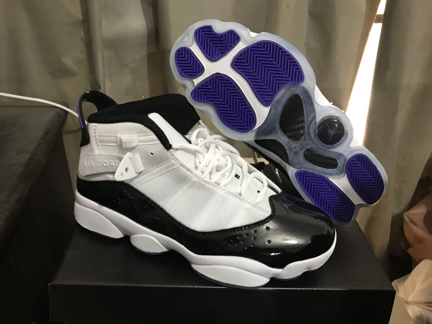 Air Jordan Six Rings of AJ11 White Black Shoes